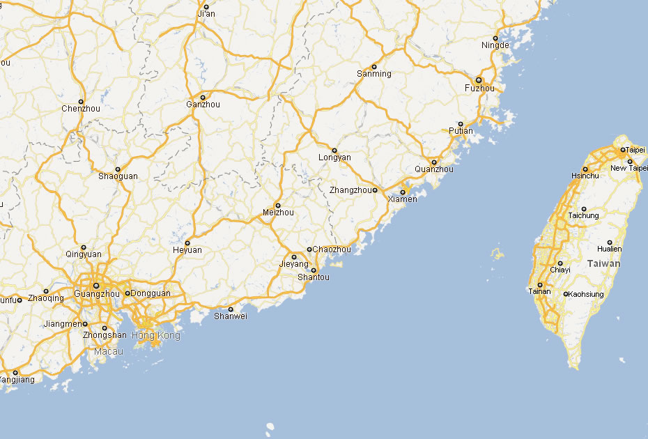 Carte du Macao Chine Taiwan